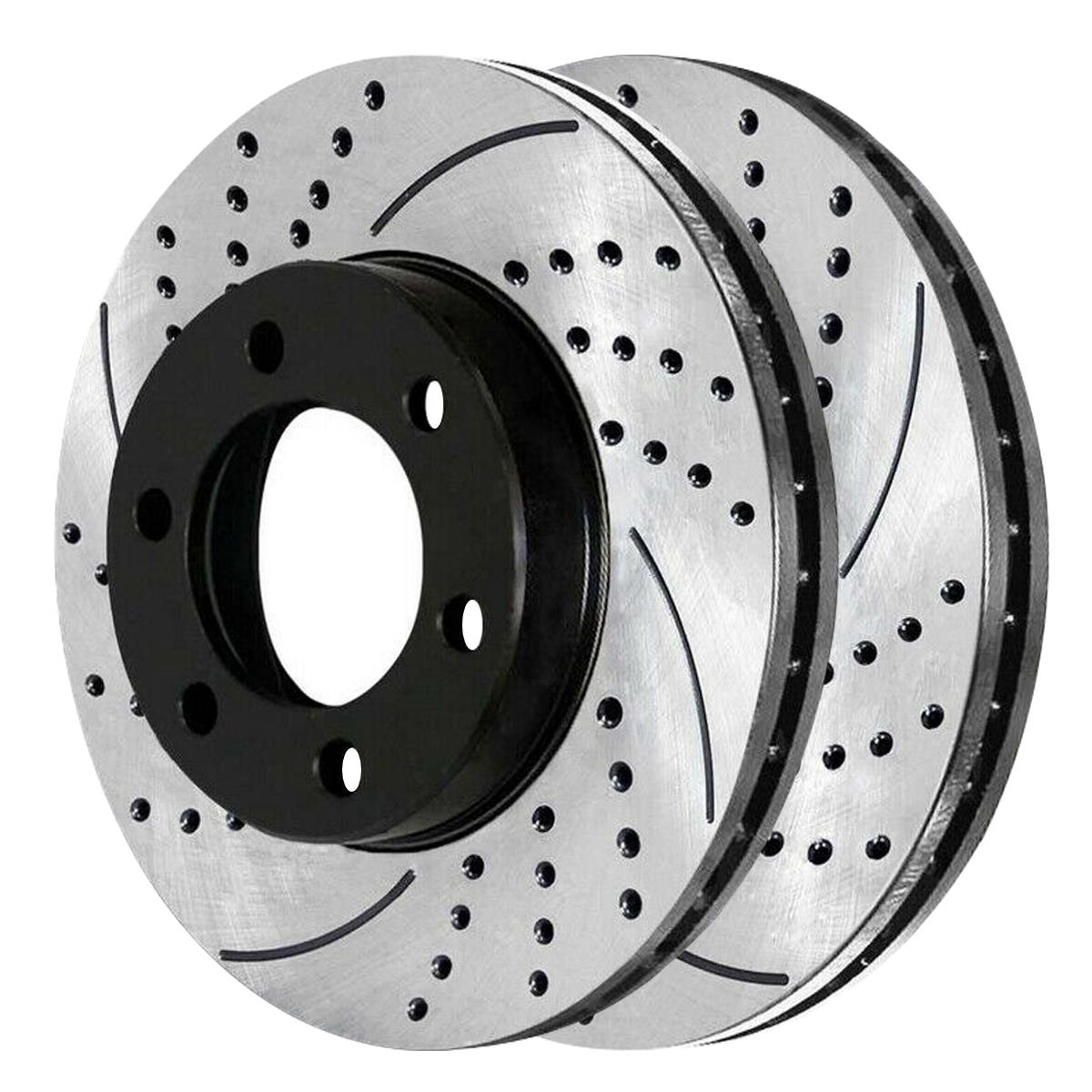 Auto Shack Front Performance Drilled and Slotted Brake Rotor Pair eBay